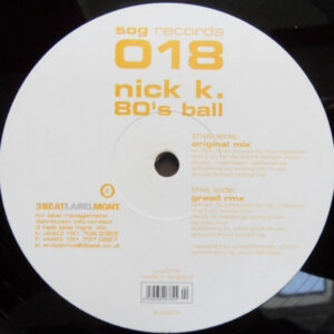 Pre venta-Disponible Octubre 30 2026 -Nick K 80s Ball - Sog Records-Usado -VG