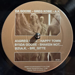Pre Venta - Disponible Octubre 30 2026-_-Greg Kobe / Da Goose / A.K.* - Happy Town (12") (Mainfloor - MF001)-Near Mint (NM or M-)